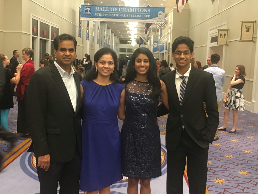 Scripps Spelling Bee - Dasari family - Ganesh, Usha, Shobha and Shourav