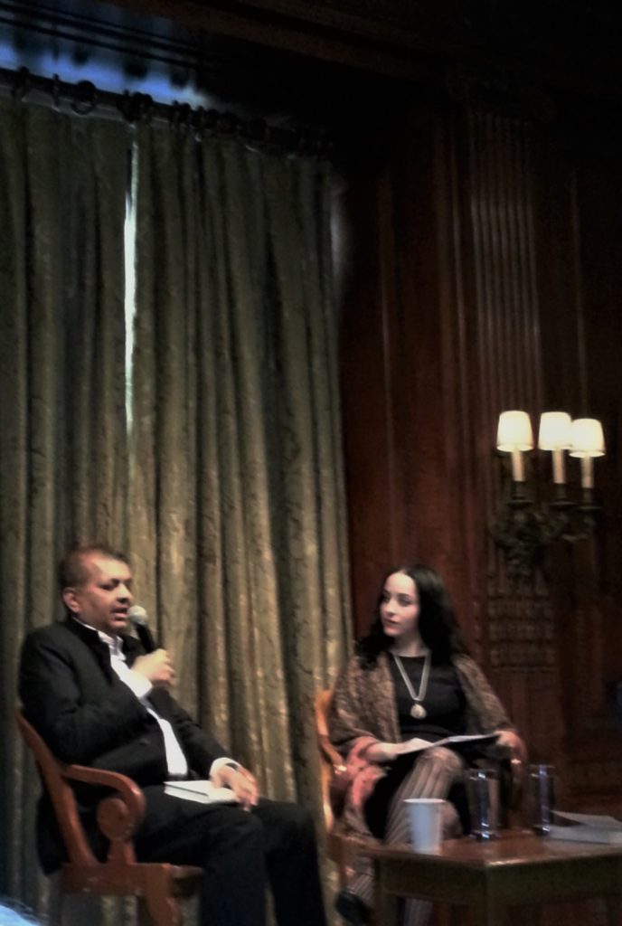 Suketu Mehta and Molly Crabapple at the NYPL