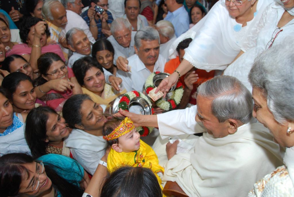 Dada JP Vaswani with Baby Krishna