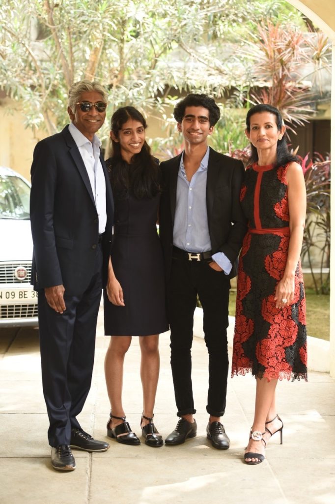 Ashok Amritraj with Priya, Milan and Chitra Amritraj