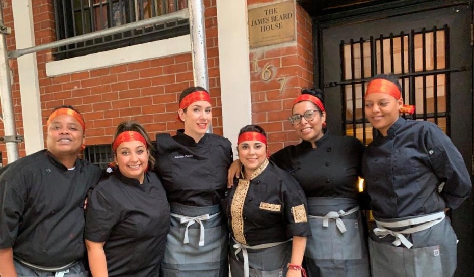 Chef Roshni Gurnani with Divya Budhrani Carichael, Evelyn Gahcia and Danica Whiting