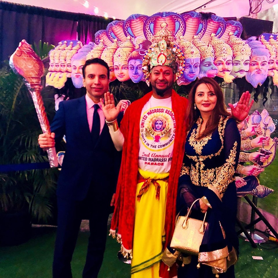 Manish and Priya Israni with Vishnu