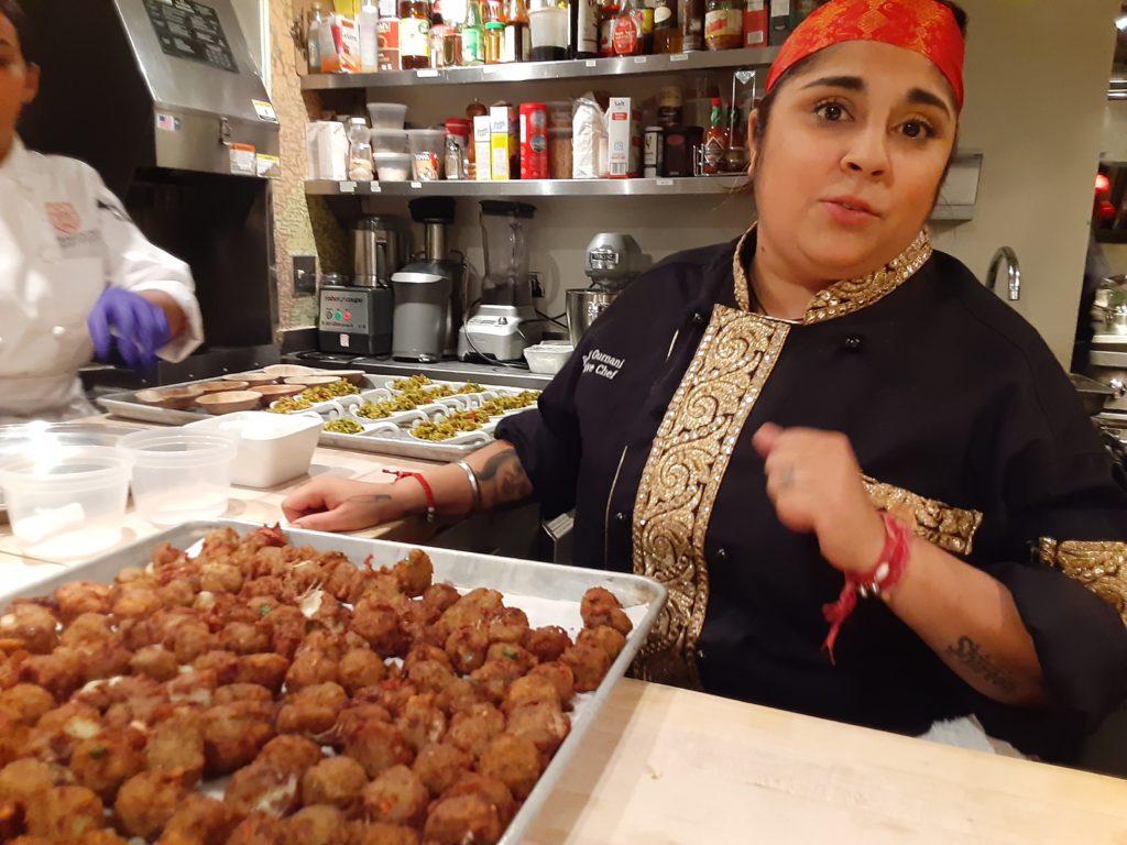 Chef Rosh with Sindhi pakodas