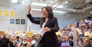 Kamala Harris during the campaign