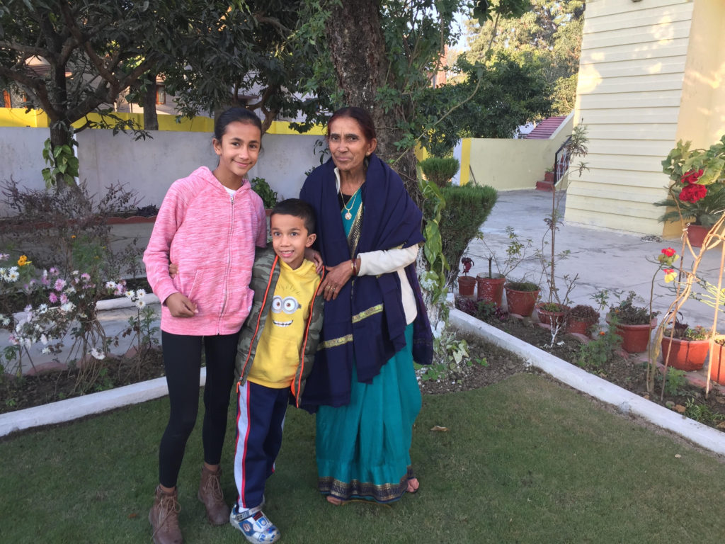 Boundless Love: Tyagi’s children Lavinia Elizabeth and Atticus Mann with his mother.