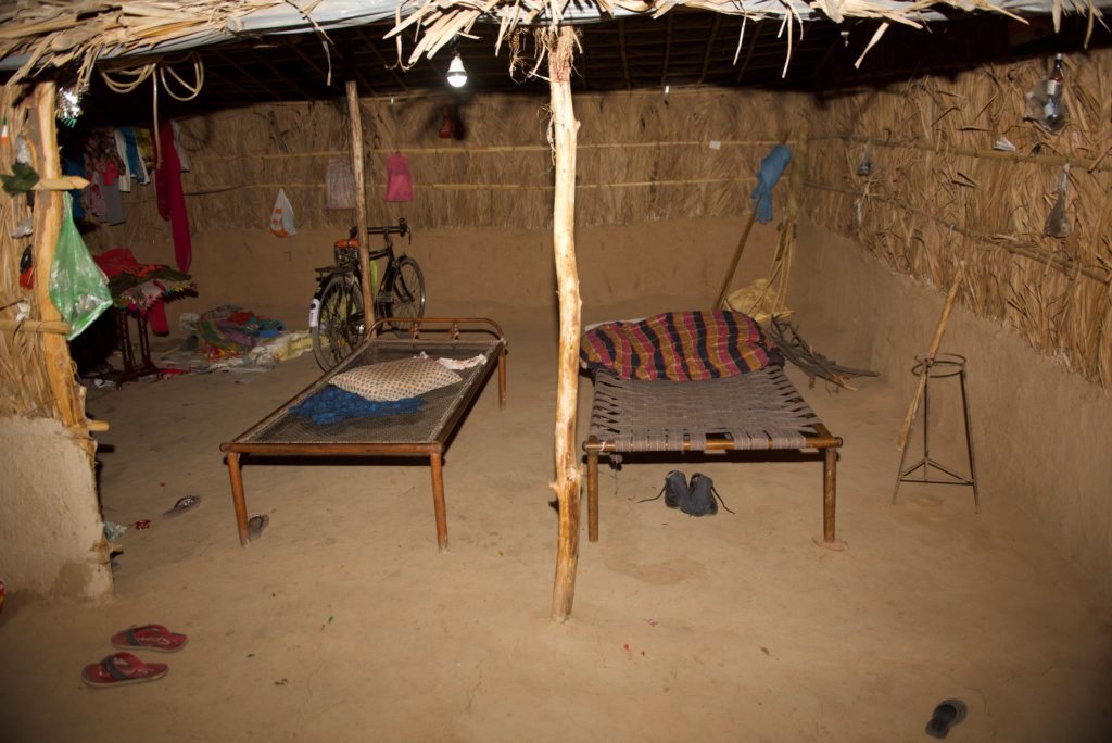 Meagre accomodations in the refugee camp