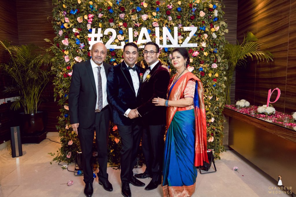 Weddding reception for Vaibhav Jain and Parag Mehta hosted by Vaibhav’s parents Renu and Rajesh Jain in New Delhi