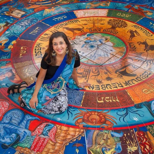 Siona Benjamin designed the mosaic floor of CRC synagogue