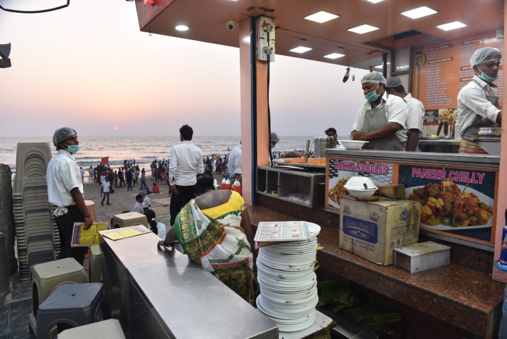 street foods - stalls on the beach