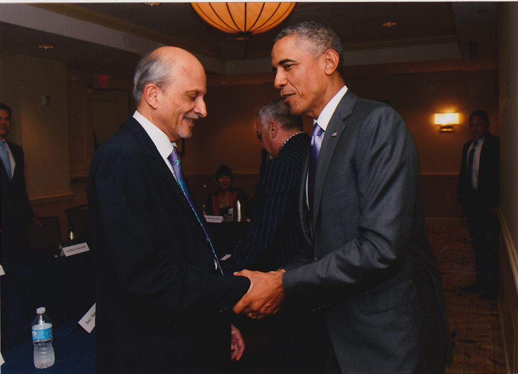 Mr Rangaswami with President Obama