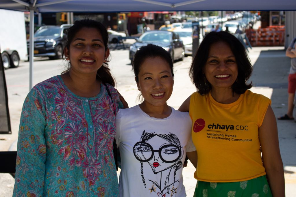 Annetta Seecharran (extreme left) with community supporters