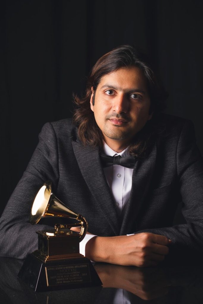 Ricky Kej with Grammy award