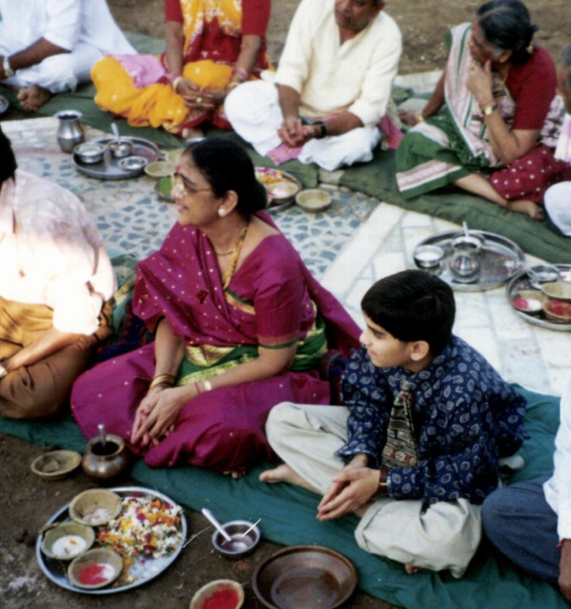 Suraj Patel as a child with his grandmother