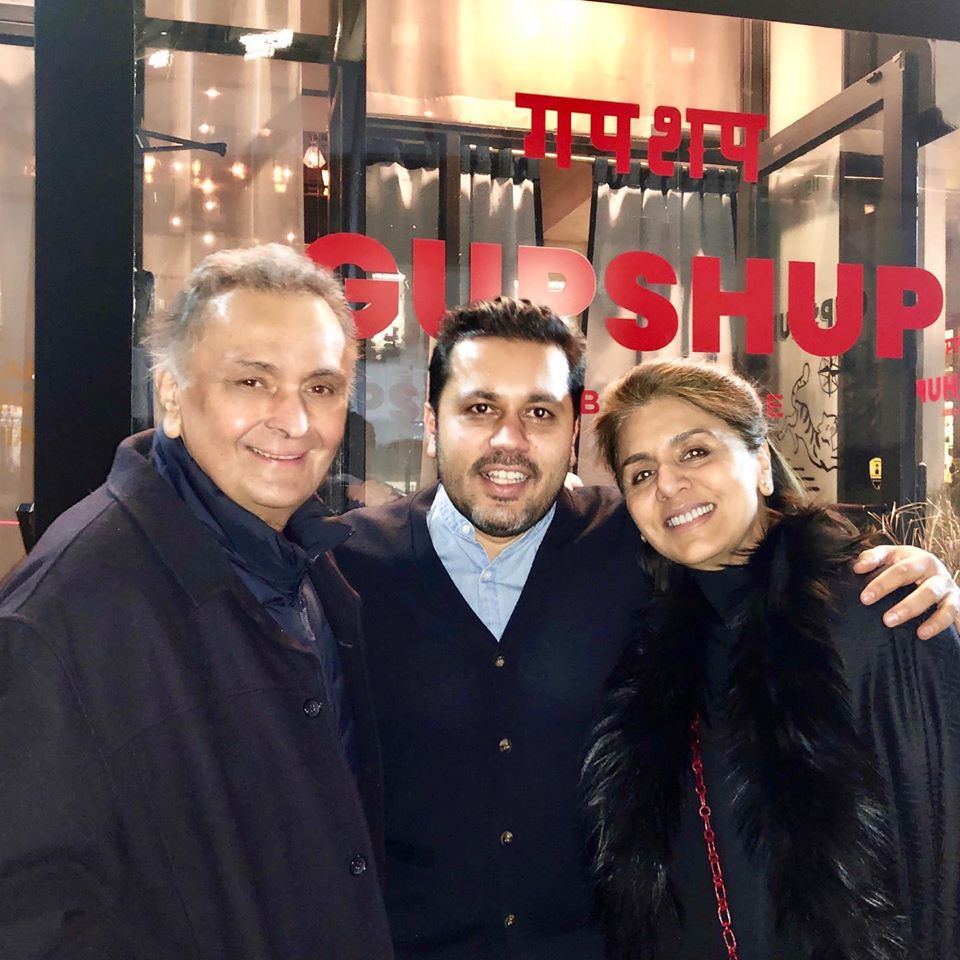 Rishi and Neetu Kapoor with Jimmy Rizvi