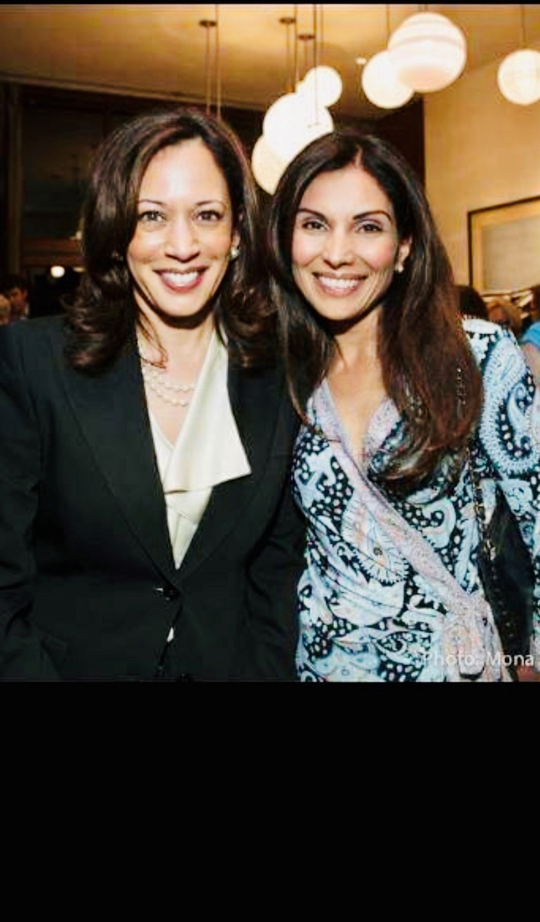 Kamala Harris and Shelly Collins