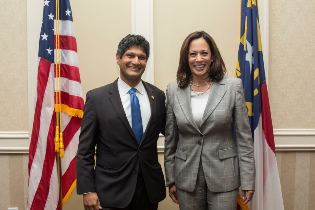 Jay Chaudhuri with Kamala Harris