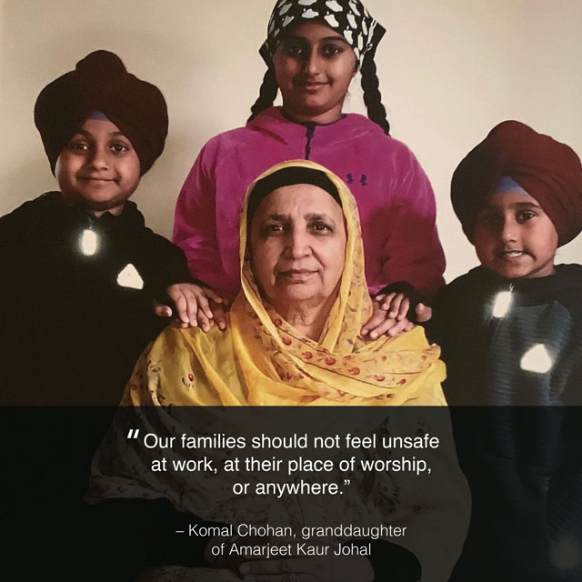 Amarjeet Kaur Johal - Photo - Sikh Coalition