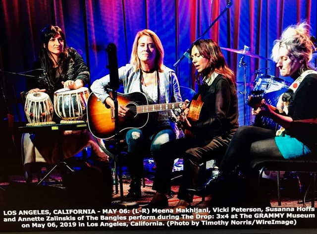 Meena performing with the Bangles