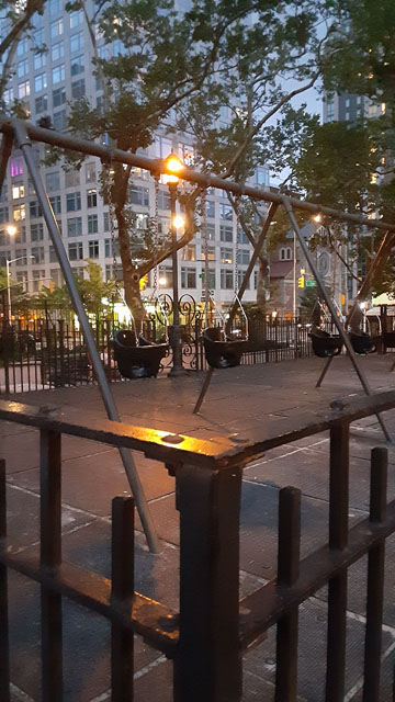 New York Stories - Empty Swings at Nightfall