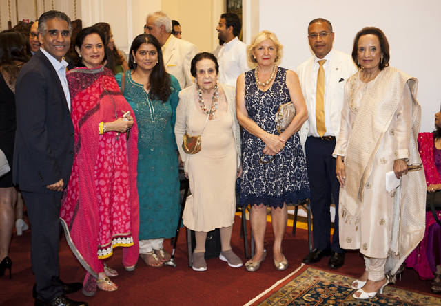 Sunil Sani, Kavita Lund, Aarti Doshi, Gloria Starr Kins, Ambassadors from Slovenia and the Dominican Republic and Dina Pahlajani