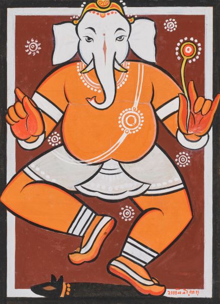 JAMINI ROY (1887-1972) Untitled (Dancing Ganesh) Estimate USD 6,000 – USD 8,000