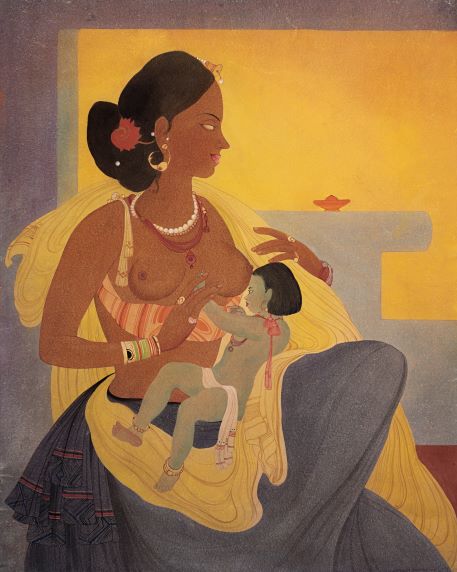 Abdur Rahman Chughtai (1894–1975) Yasoda watercolor on paper 22¼ x 17¾ in. (56.5 x 45.1 cm.) Executed circa 1930s Estimate: $35,000-50,000