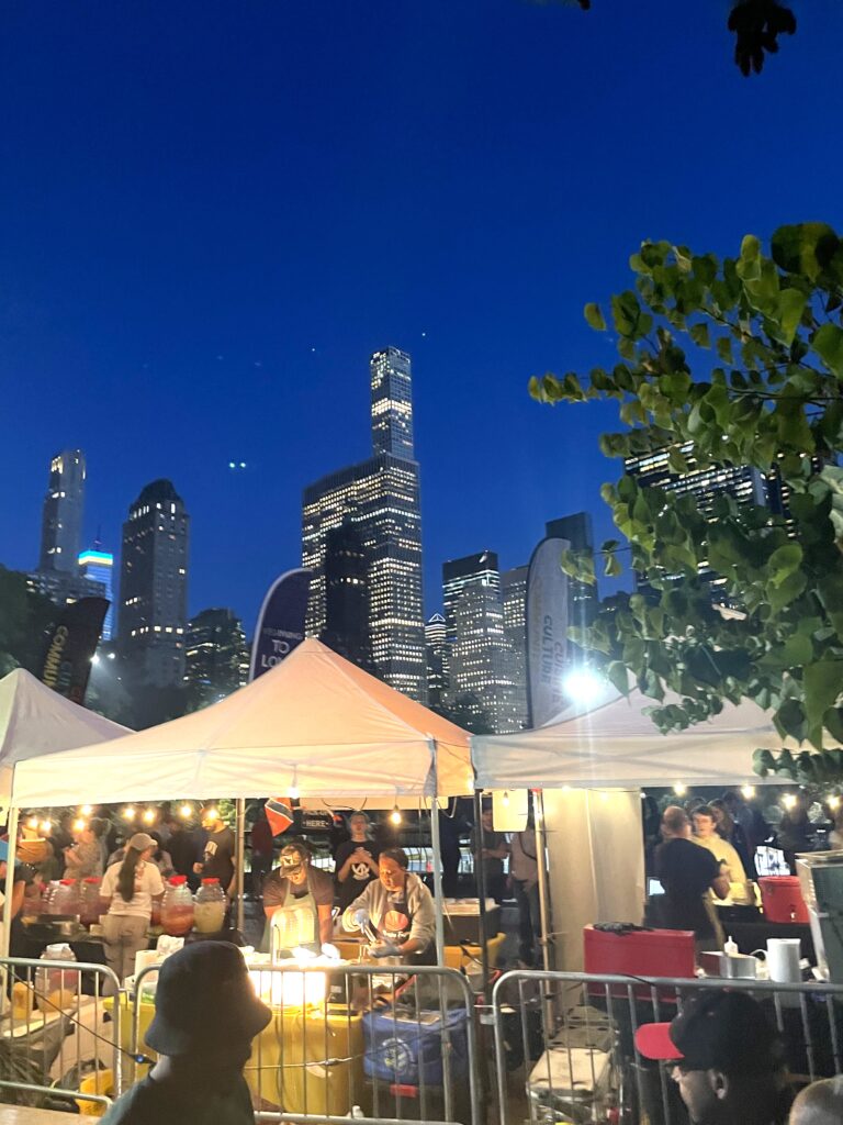 Pani Puri in Central Park Vegan Night Market