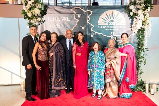 CHI Gala - Honoree Prashant Bhuyan with family and presenters Omesh and Monica Lund