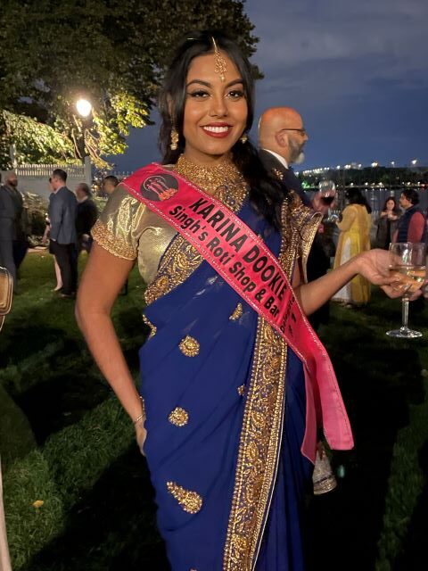 New York has scores of beauty pageants - here's Karina Dookie, one of the finalists sponsored by Singh's Roti Shop