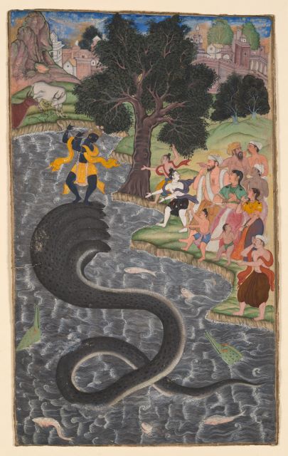 Krishna Dances on the Head of Kaliya; Illustration to the Harivamsa (Story of Hari), 2022.175