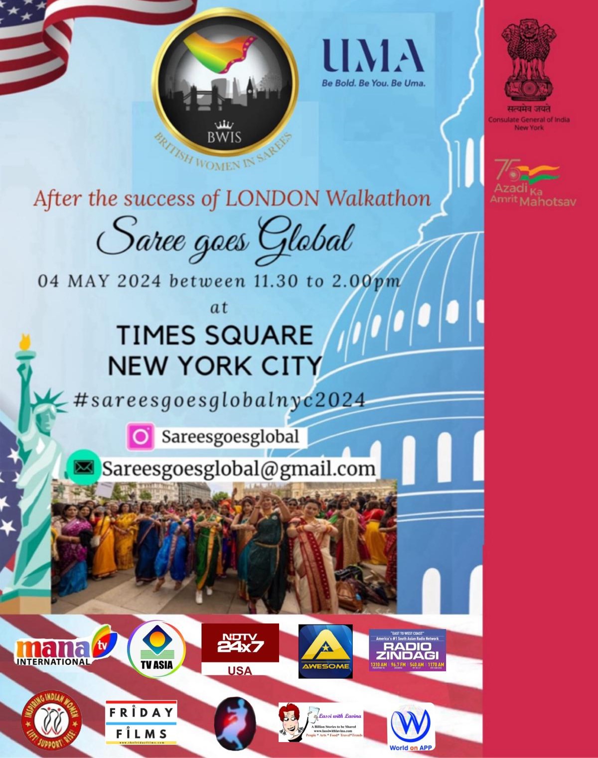 Sarees Go Global in Times Square