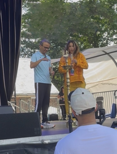 Yoga at UpliftNY25
Meera Gandhi and Consul General B Pradhan