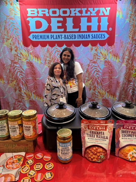 Specialty Food Show - Brooklyn Delhi - Lavina Melwani with Chitra Agrawal and her products 