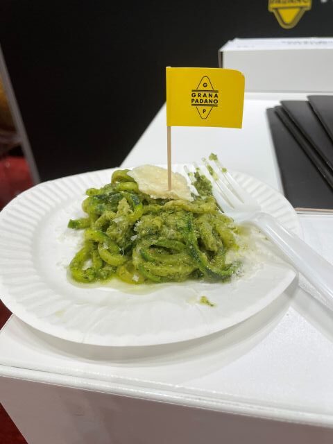Summer Fancy Food show - Zucchini noodles with Grana Padano cheese