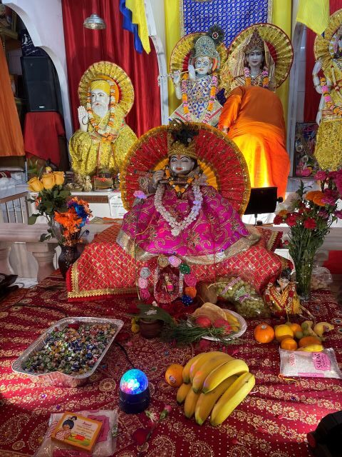 Krishna altar for Janmastami