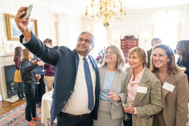 Provost Chandrakasan and (from left to right) MIT President Sally Kornbluth, MIT Presidential Advisor for Science and Technology Policy Maria Zuber, Former MIT Provost Cynthia Barnhart October 2022 at MIT during President Kornbluth’s inauguration celebrations