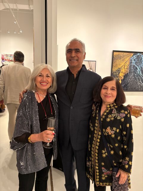 Sundaram Tagore with Aroon Shivdasani and Lavina Melwani