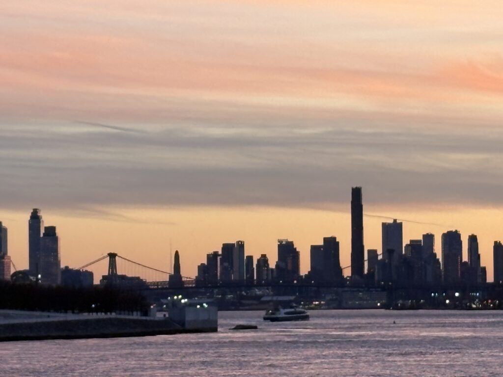 NY Photo of the Day -The colors change as the sun sets over the East River in Manhattan