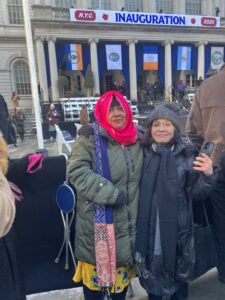 A Bangladeshi supporter with Lavina Melwani