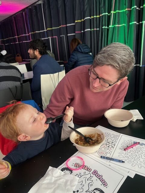 The littlest fan of CHAATGPT street food at MOMI