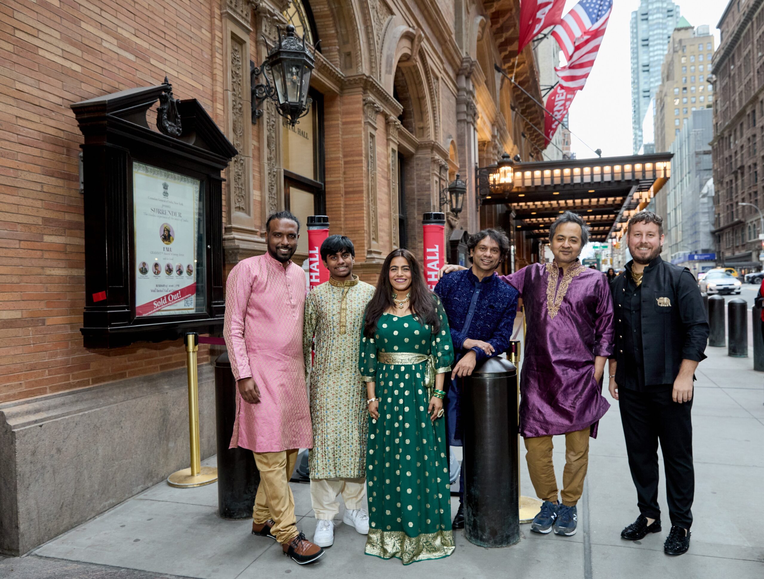 Falu and the performers of Surrender at Carnegie Hall