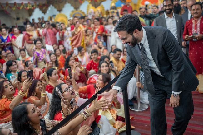 Mayor Zohran Mamdani celebrates Durga Puja